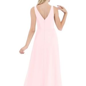 Azazie blushing pink bridesmaid dress